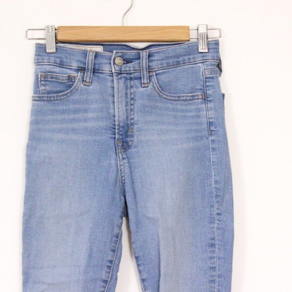 *Gap Blue Raw Hem Skinny High Rise Jeans - Picture 3 of 6